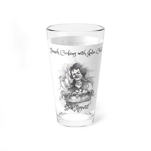 Julia Child - "Bon Appetit!!!" Halloween 16oz Glass Cup