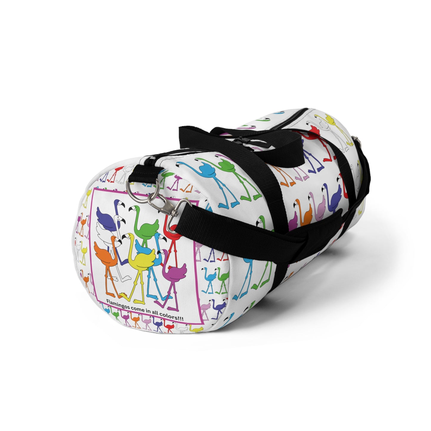 Flamingos Come In All Colors Duffel Bag