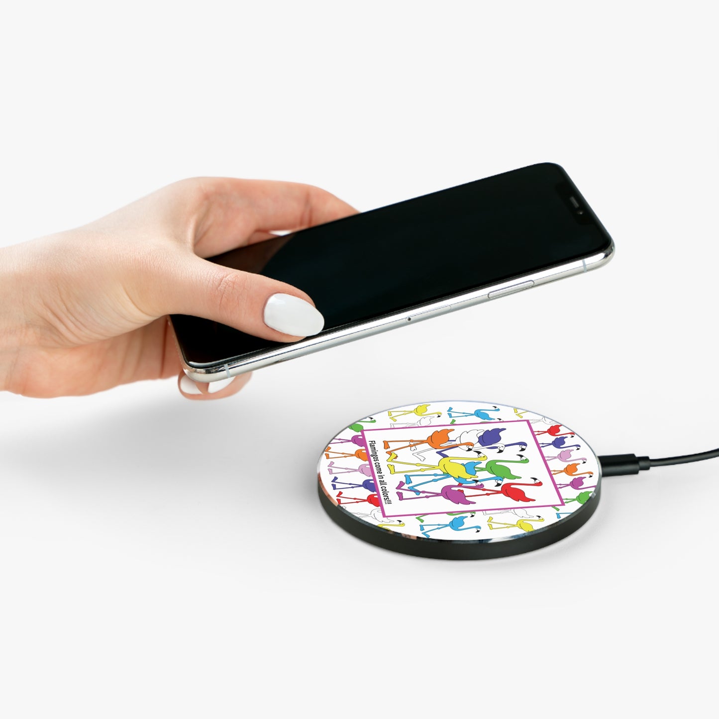 Flamingos Come In All Colors Phone Charger