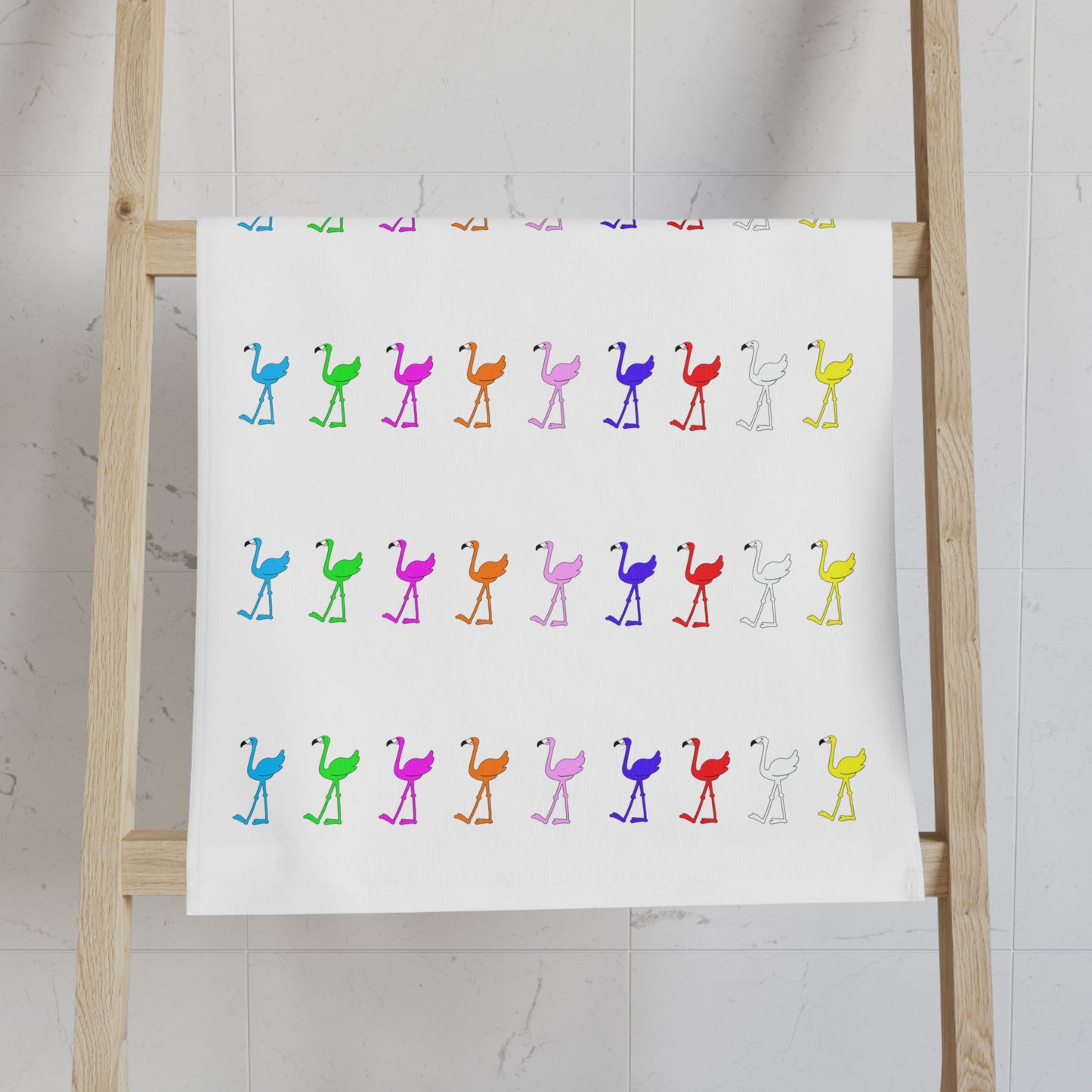 Lu Lu's Rainbow Flamingo Club Hand Towel