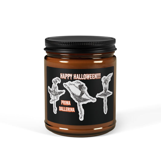 The Skeleton Prima Ballerina HAPPY HALLOWEEN Scented 9oz Soy Candle Collection for all dancers!!!