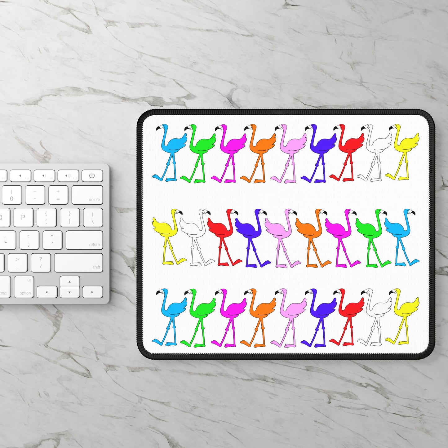 The Rainbow Flamingo Club Gaming Mouse Pad - It's delightfully unique!!!
