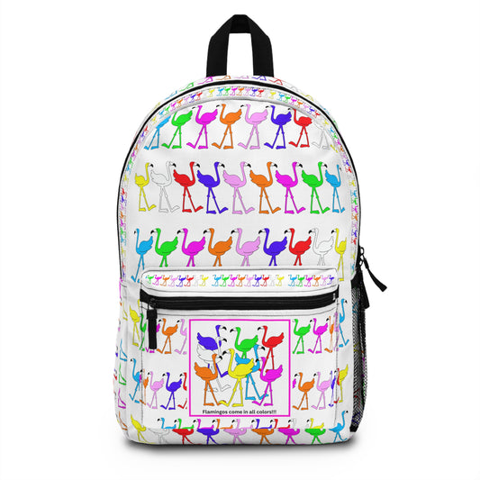 Flamingos Come In All Colors Backpack