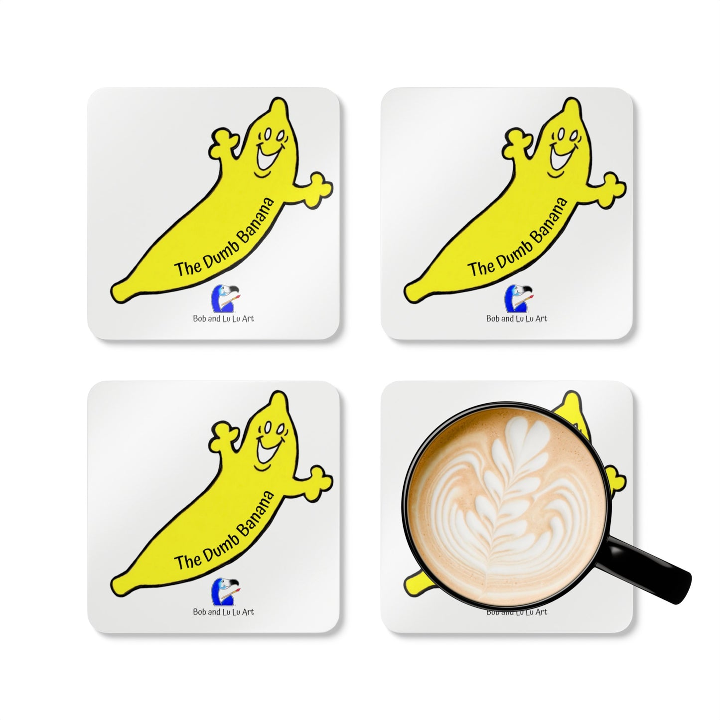 THE DUMB BANANA Corkwood Coaster Set of Four - Simply amazing!!!