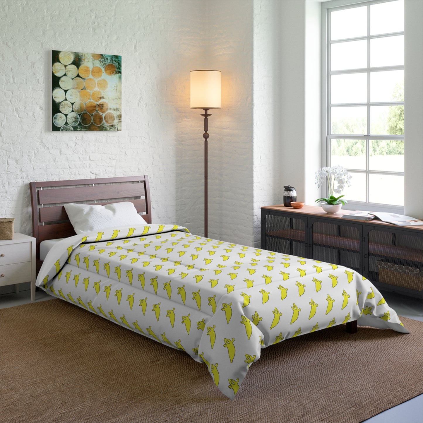 The Dumb Banana Comforter in White - It's so heavenly... you'll feel like a banana on Cloud 9!!!