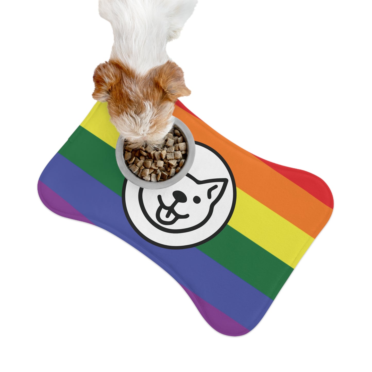 Rainbow DOGGIE BISTRO Bone-Shaped Feeding Mat - All dogs deserve the best!!!