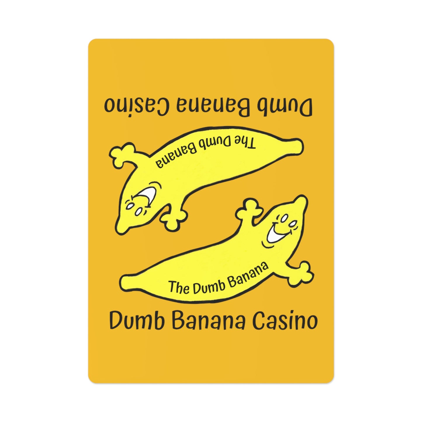 The classic Dumb Banana Casino Poker Cards in Yellow