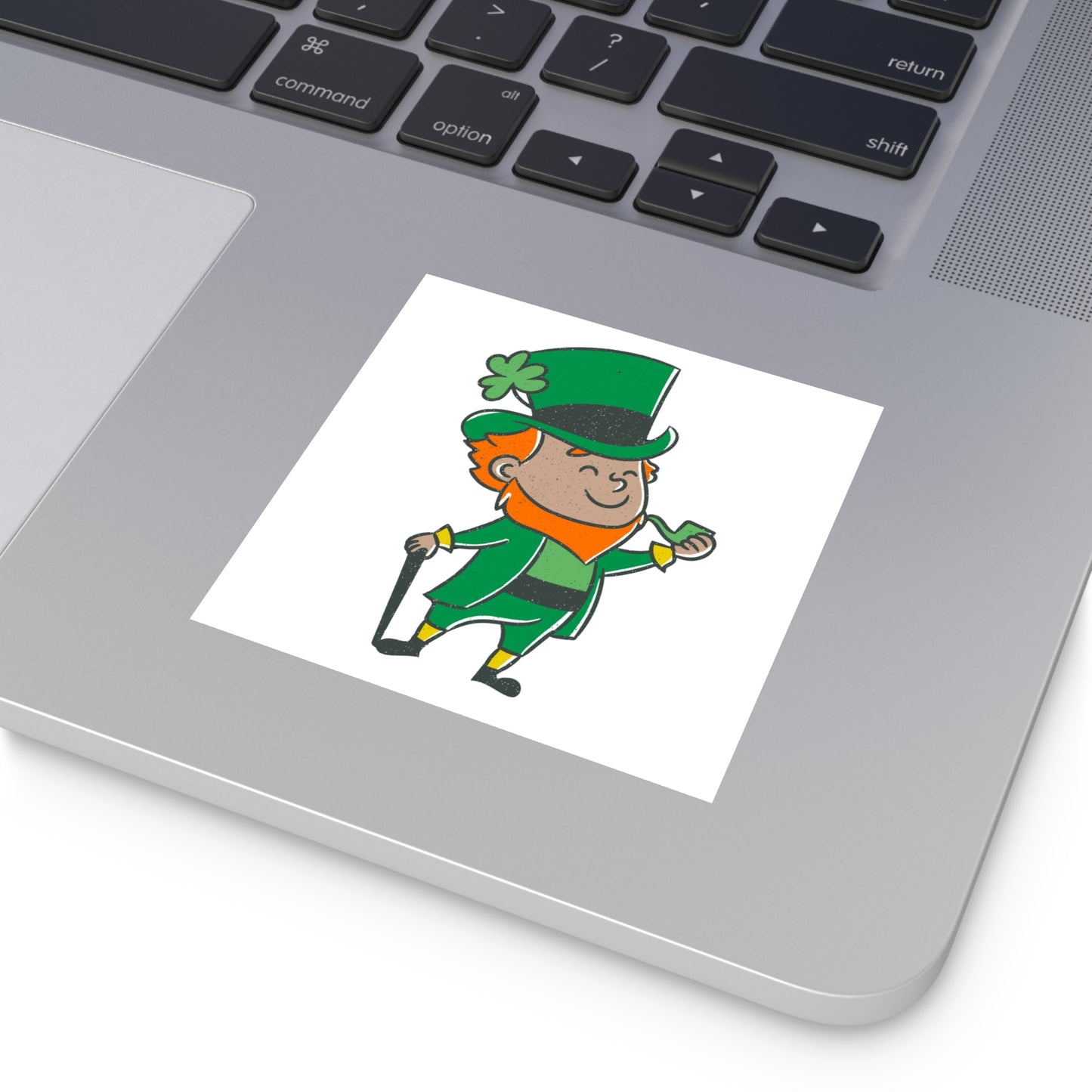 Irish Leprechaun Indoor & Outdoor Square Kiss-Cut Vinyl Sticker