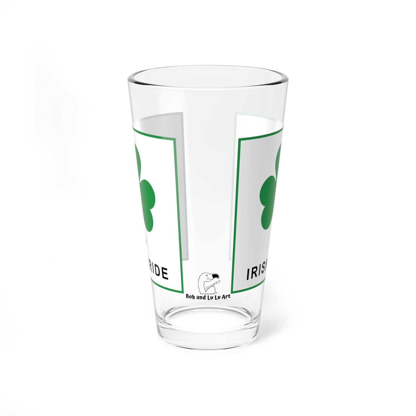 Irish Pride & Shamrock 16oz Glass Cup