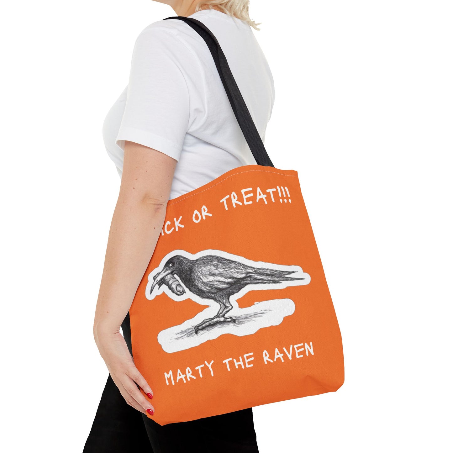 MARTY THE RAVEN!!! - The Happy Halloween Trick or Treat Candy Tote Bag