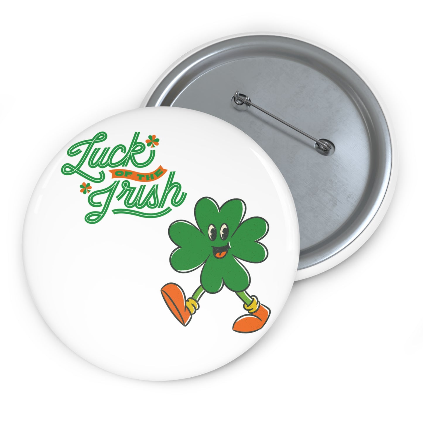 Lucky's "Luck of the Irish" Shamrock Pin Button