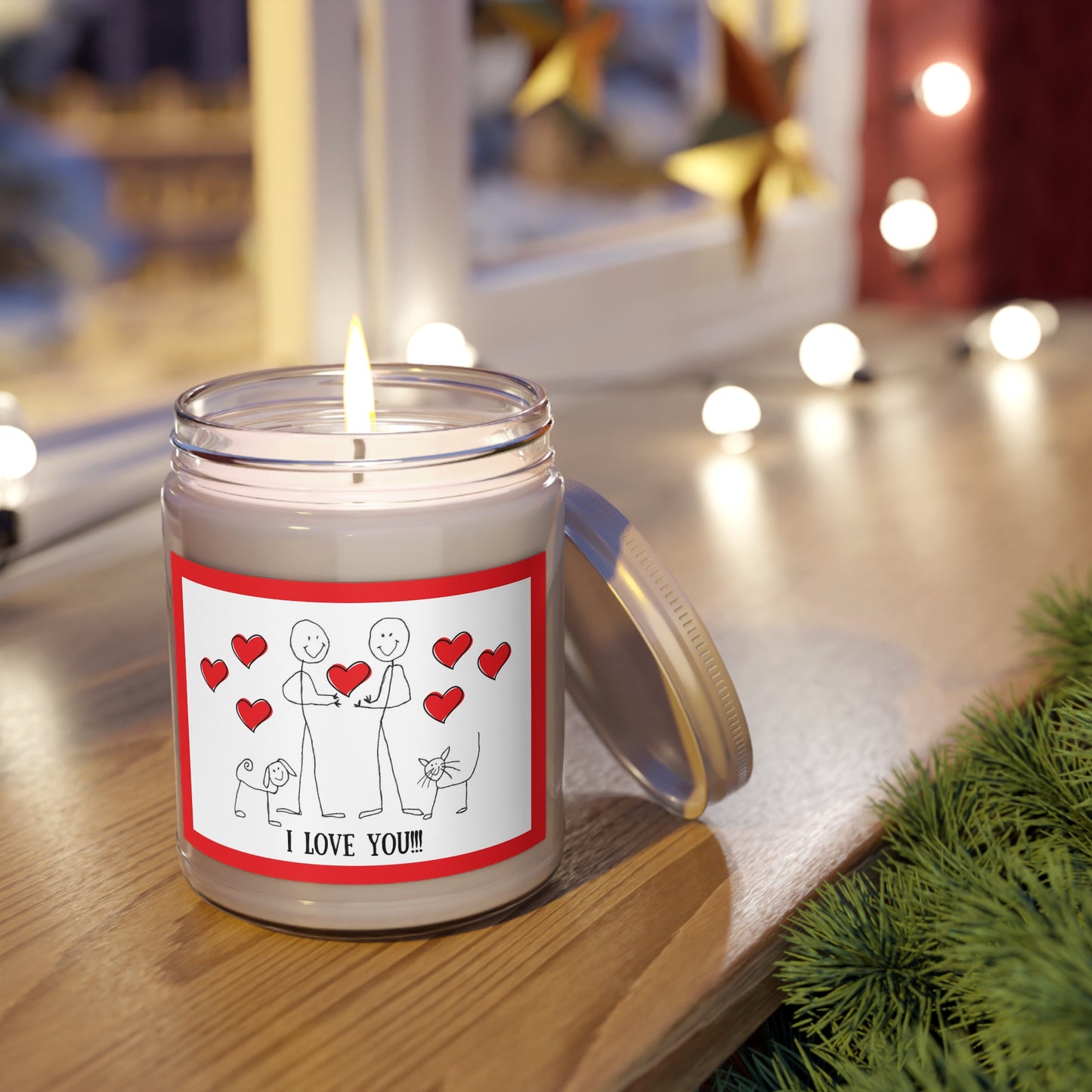 "I Love You!!!" Valentine 9oz Aromatherapy Candle