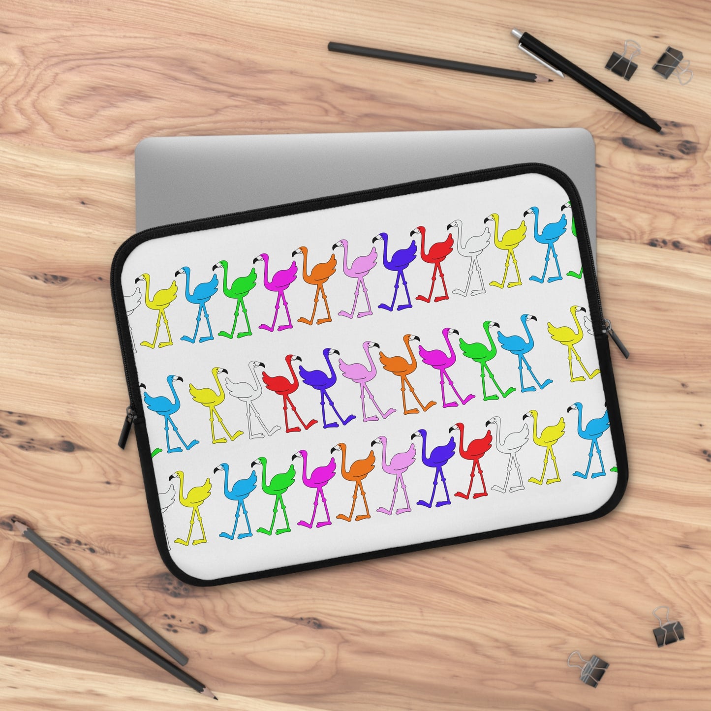 The Rainbow Flamingo Club Laptop Sleeve