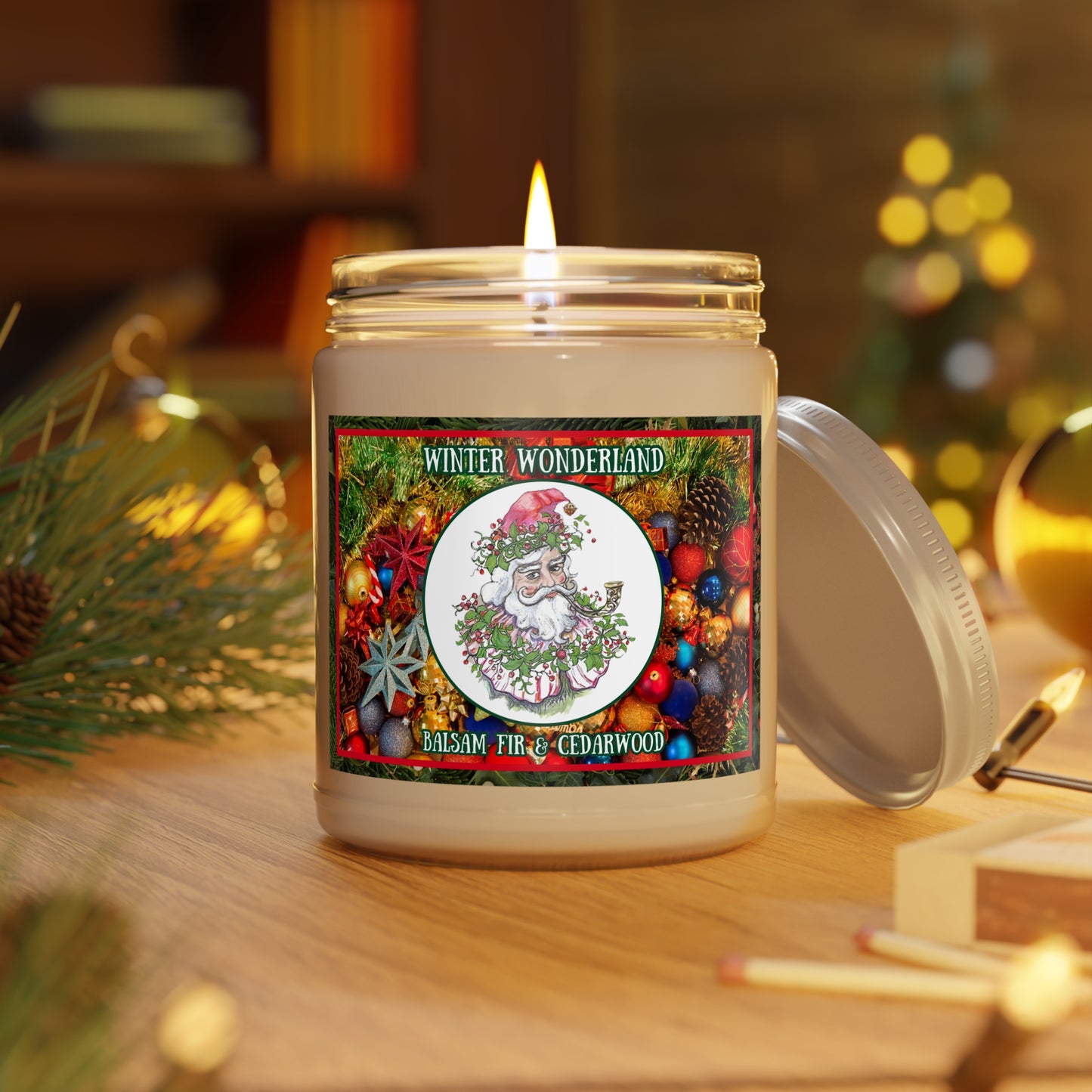 Santa's Winter Wonderland Balsam Fir & Cedarwood Holiday Scented 9oz Candle