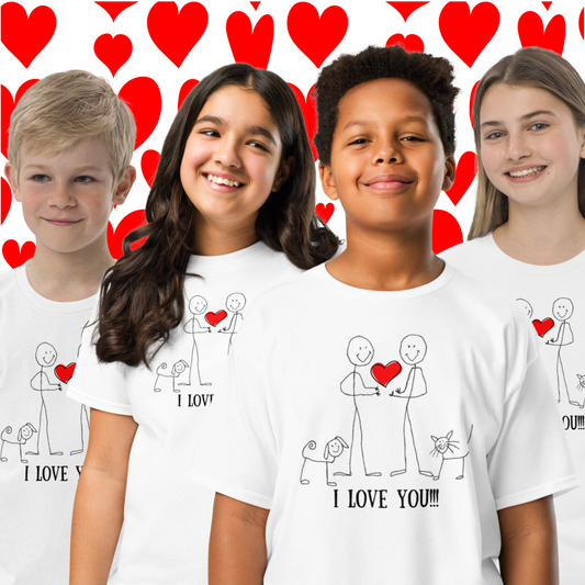 "I Love You!!!" Valentine Youth Unisex Classic Tee