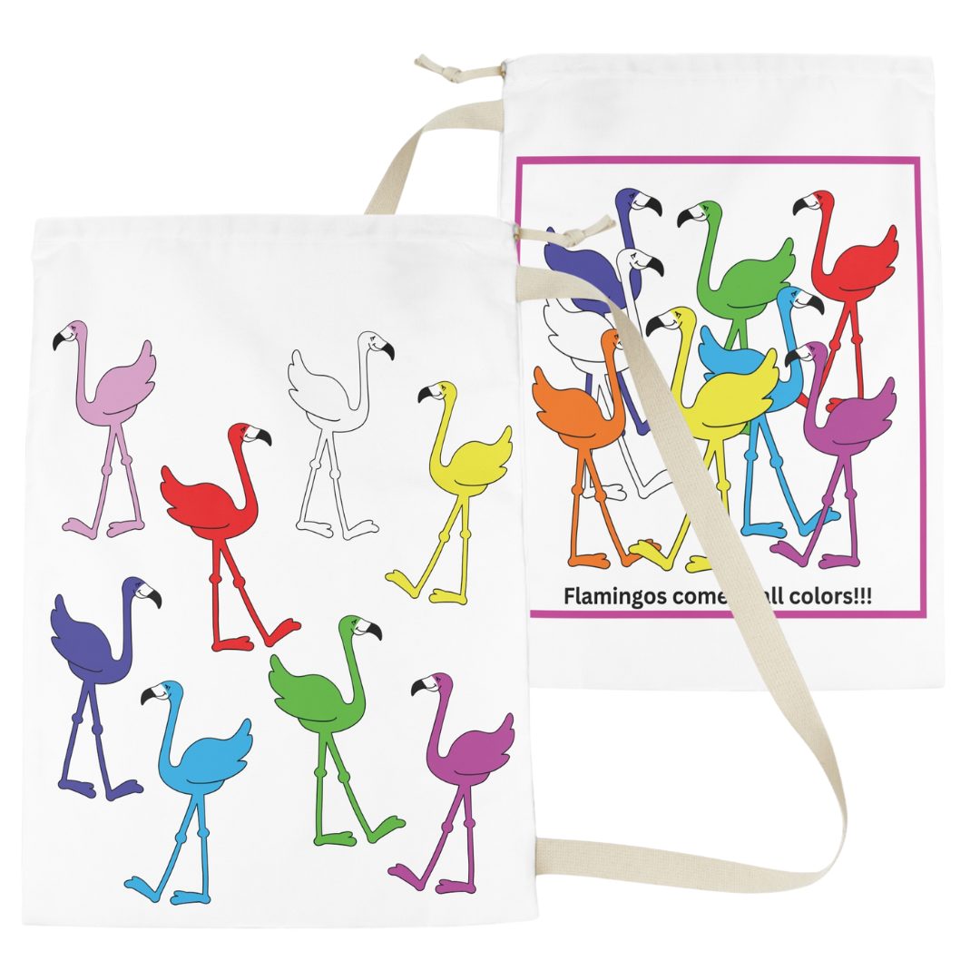 Flamingos Come In All Colors Laundry Bag