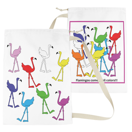 Flamingos Come In All Colors Laundry Bag