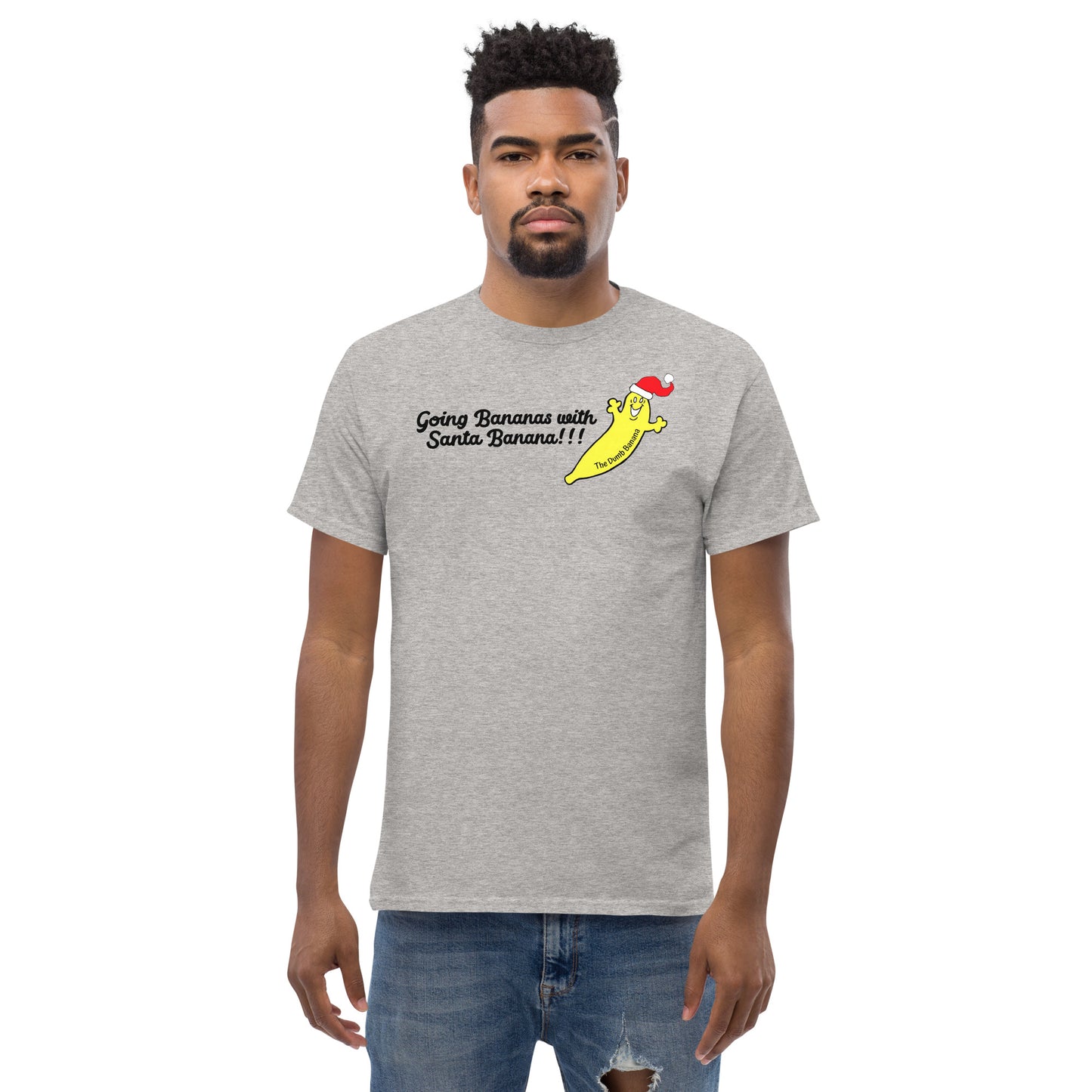 "Going Bananas with Santa Banana!!!" Men's Christmas Classic Tee by The Dumb Banana