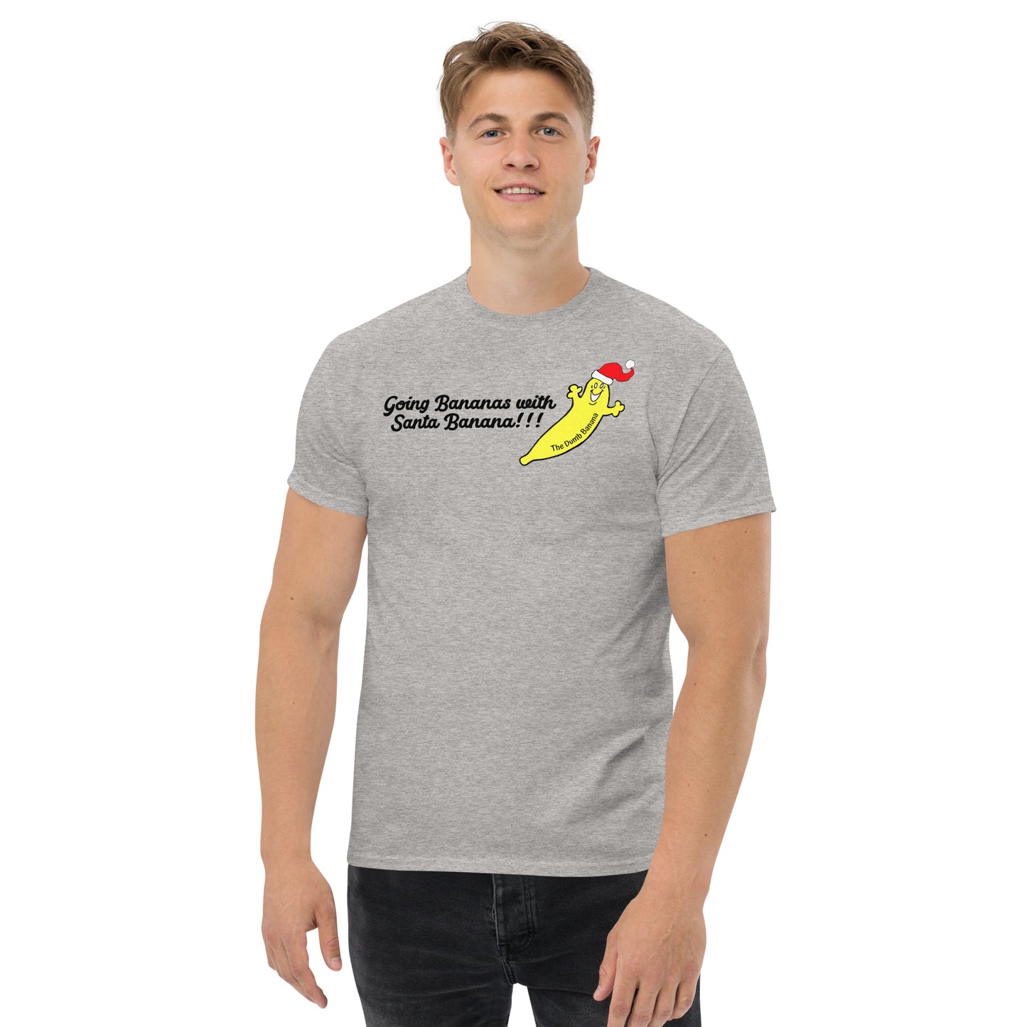 "Going Bananas with Santa Banana!!!" Men's Christmas Classic Tee by The Dumb Banana