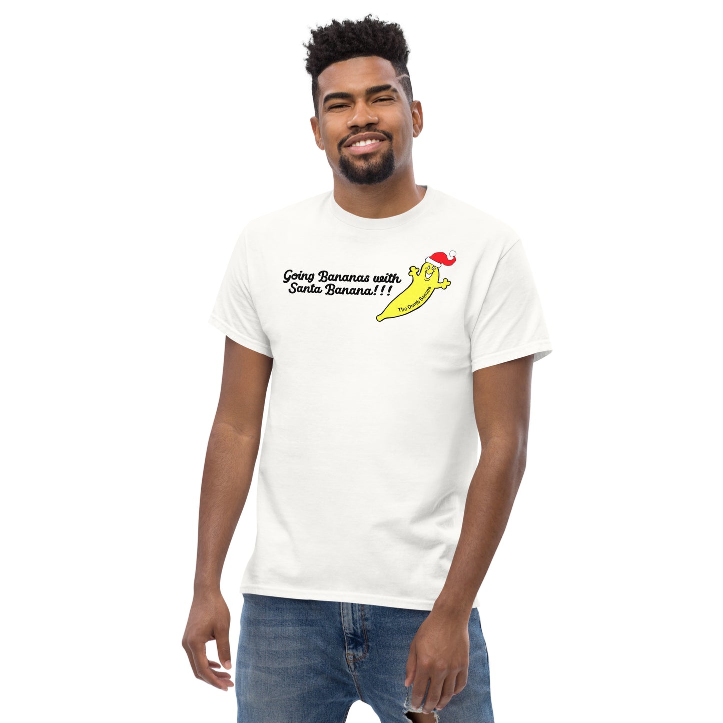 "Going Bananas with Santa Banana!!!" Men's Christmas Classic Tee by The Dumb Banana