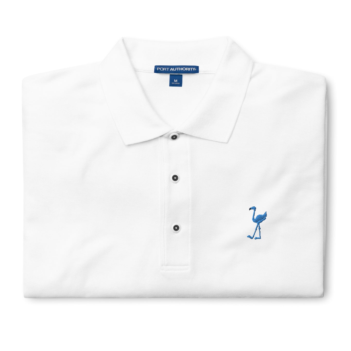 Lu Lu The Blue Flamingo's Original Premium Embroidery Polo Shirt for Men - The flamingo polo shirt that started it all!!!