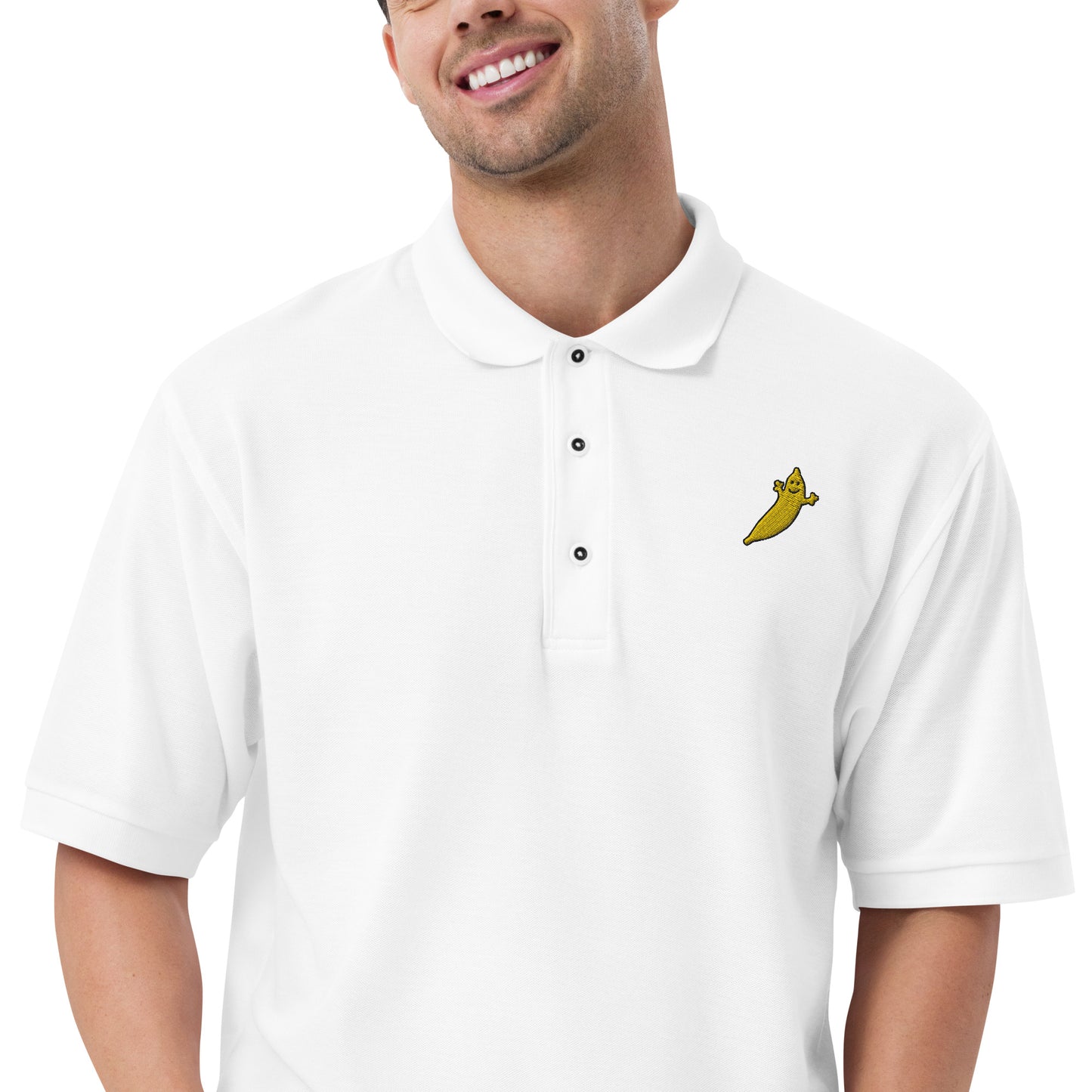 The Genuine Dumb Banana Men's Embroidered Polo Shirt - This is the "banana" of all polo shirts!!!