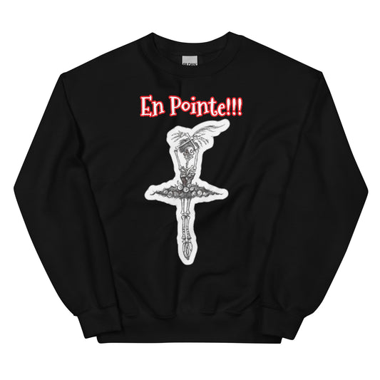 Halloween Skeleton "En Pointe" Unisex Crew Neck Style Sweatshirt for Men & Women