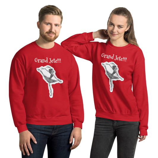 Halloween Skeleton "Grand Jete" Unisex Crew Neck Style Sweatshirts for Men & Women for Halloween and everyday!!!