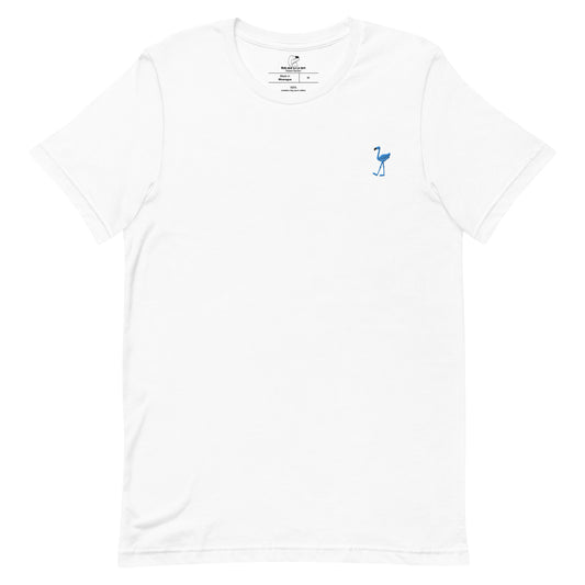 Lu Lu The Blue Flamingo Embroidery Unisex t-shirt - "Love and Celebrate your Uniqueness!!!"