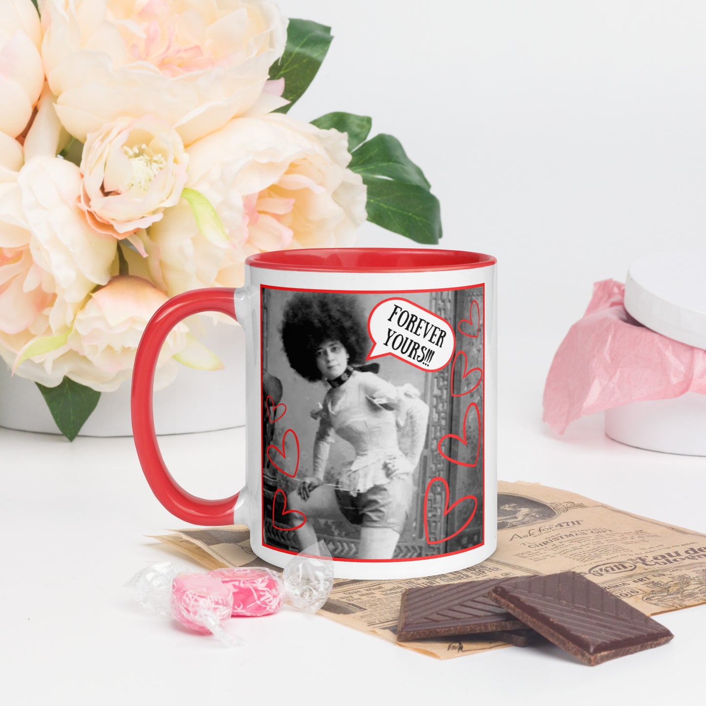 "Forever Yours... Hugs & Kisses!!!" - The Victorian Happy Valentine's Day 11oz Coffee & Tea Mug