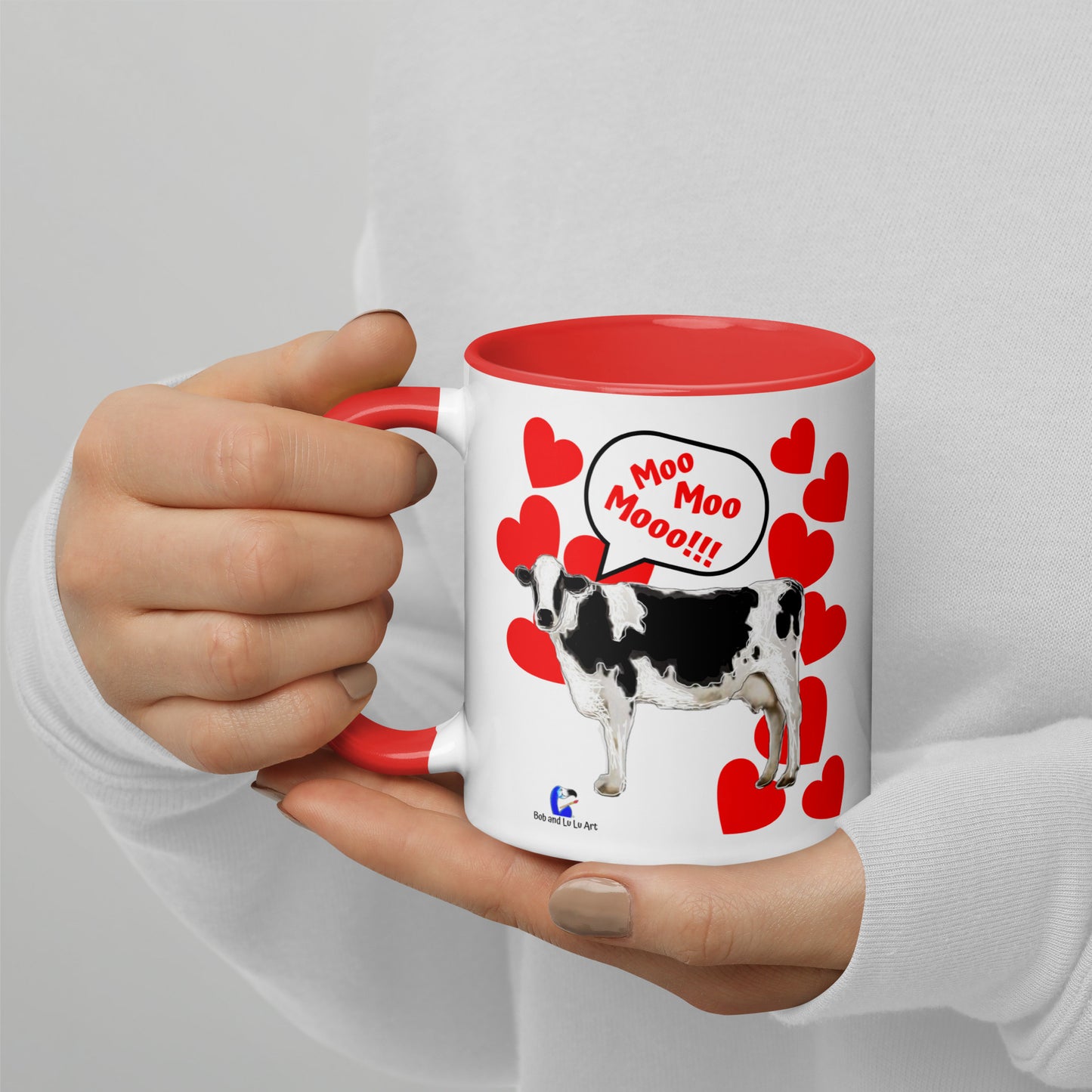 Happy Valentine's Day from Helen the Cow - The "Moo Moo Mooo!!!" Happy Valentine's Day 11oz Coffee & Tea Mug