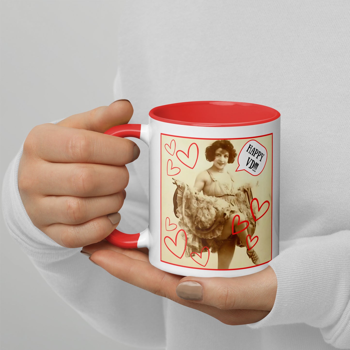 "Happy VD!!!... I Love You" - The Happy Valentine's Day 11oz Coffee & Tea Mug for lovers!!!