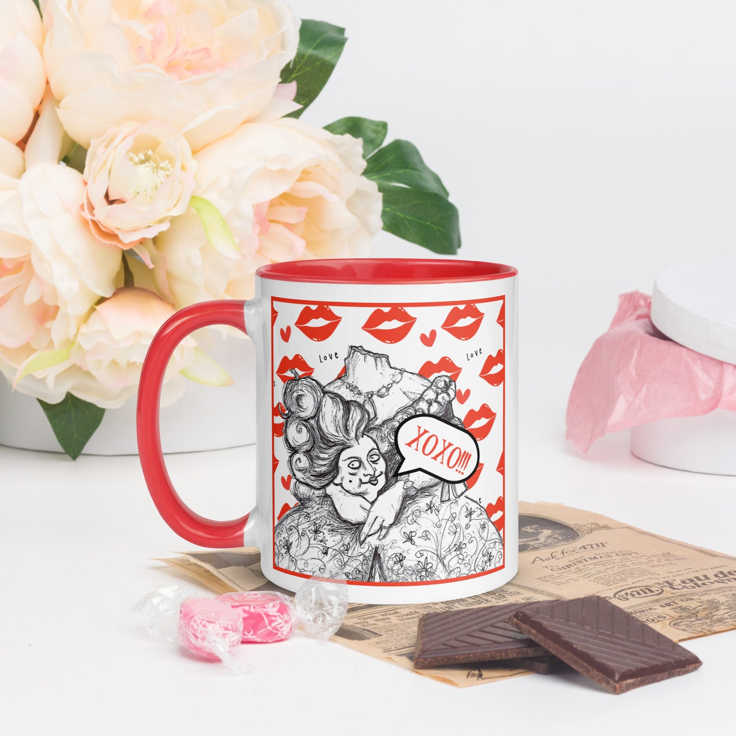 "Hugs & Kisses" from Marie Antoinette - The Happy Valentine's Day 11oz Coffee & Tea Mug