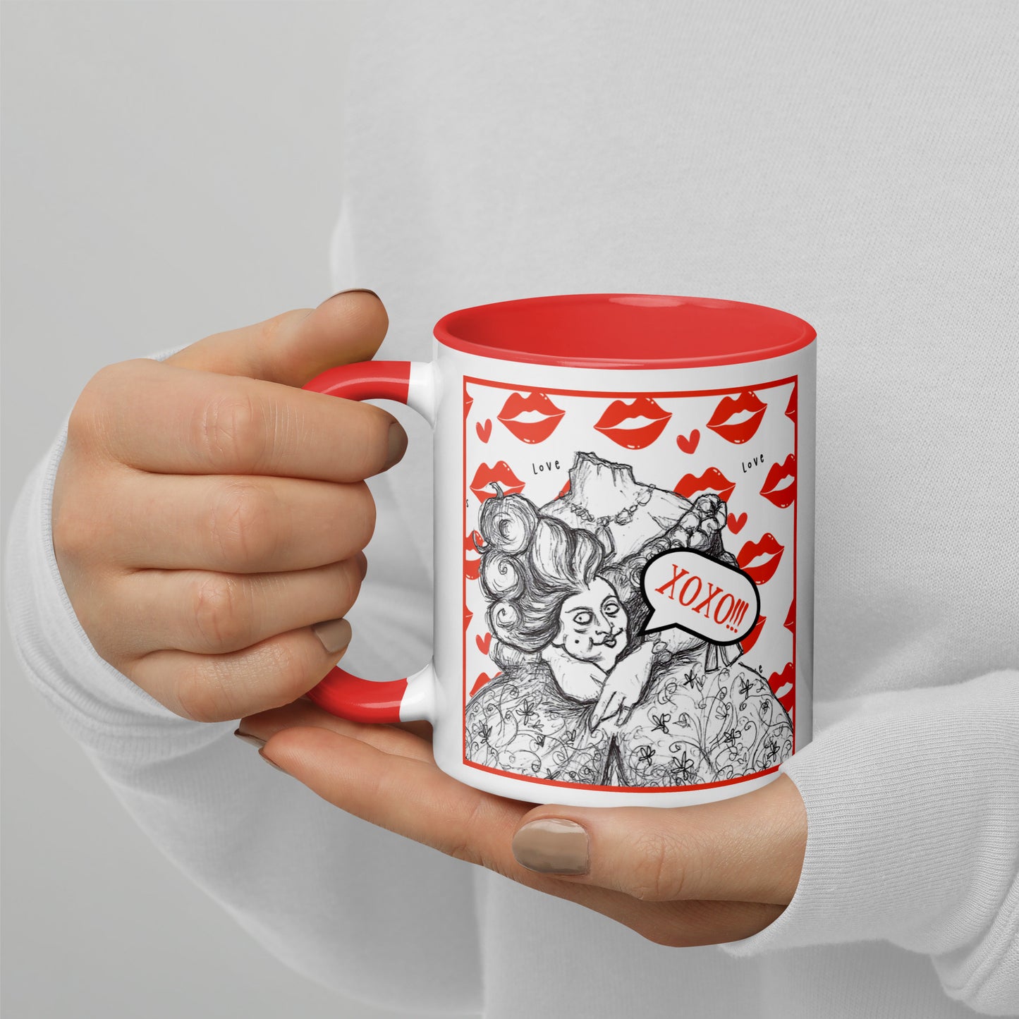 "Hugs & Kisses" from Marie Antoinette - The Happy Valentine's Day 11oz Coffee & Tea Mug