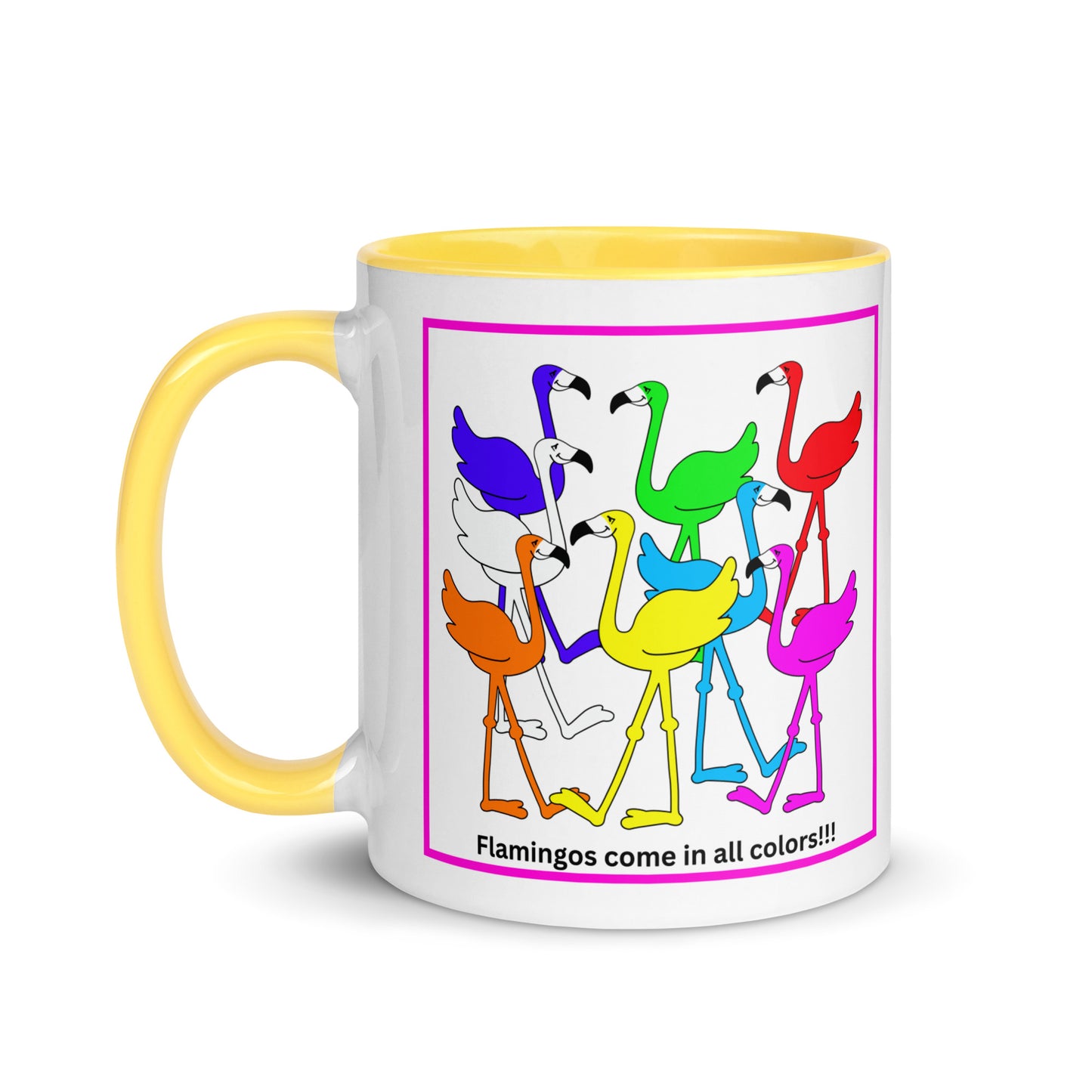 Lu Lu's "FLAMINGOS COME IN ALL COLORS!!!" - The Coffee Mug that Celebrates Uniqueness & Diversity!!!