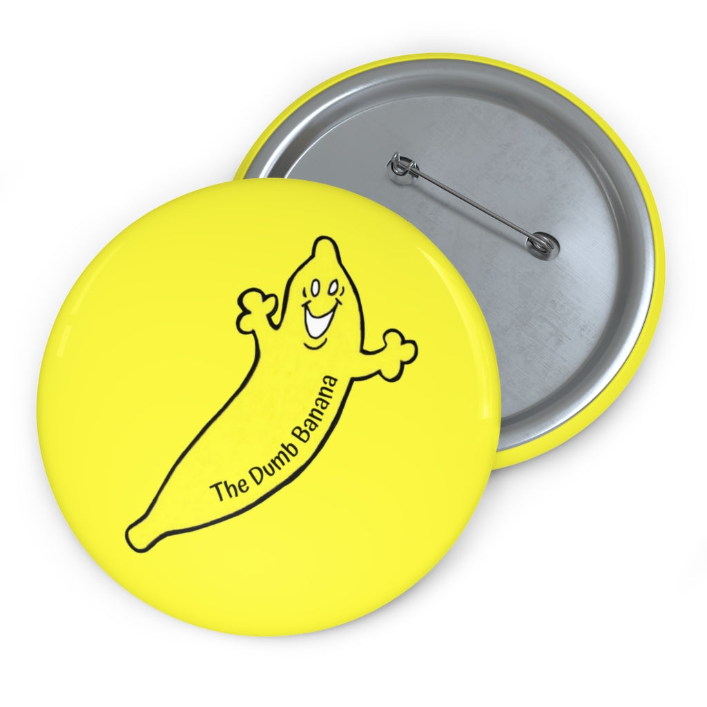 THE DUMB BANANA Pin Button in Yellow