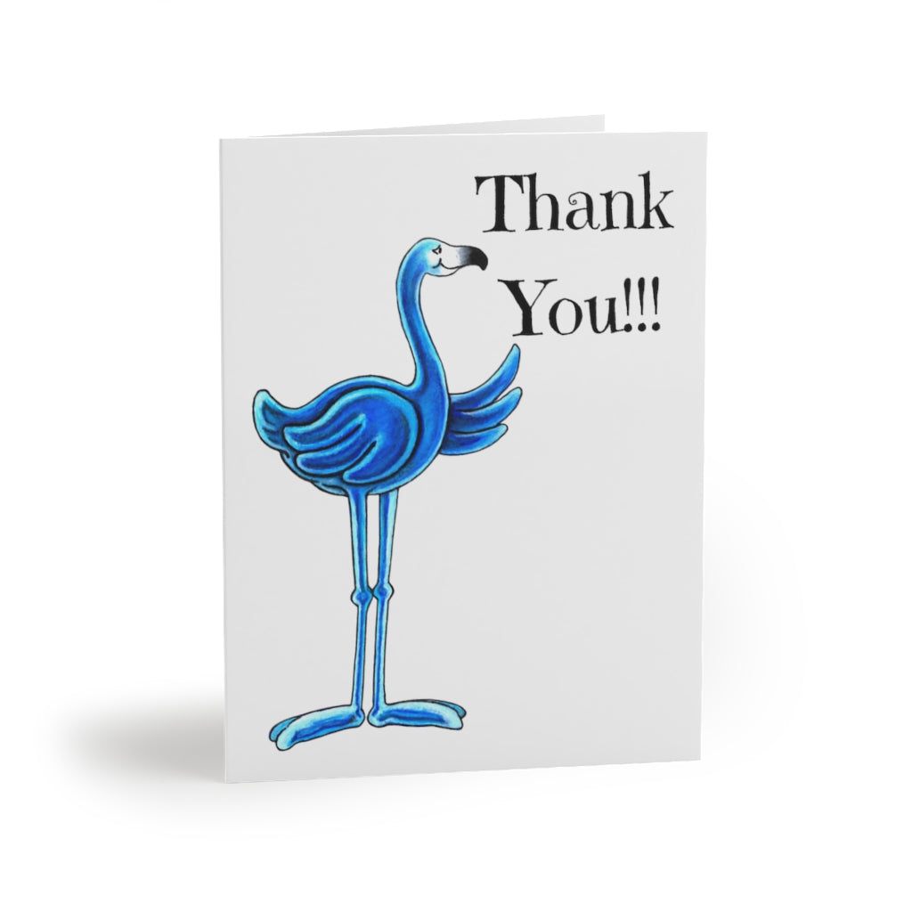 "THANK YOU" Greeting Card Set by Lu Lu The Blue Flamingo