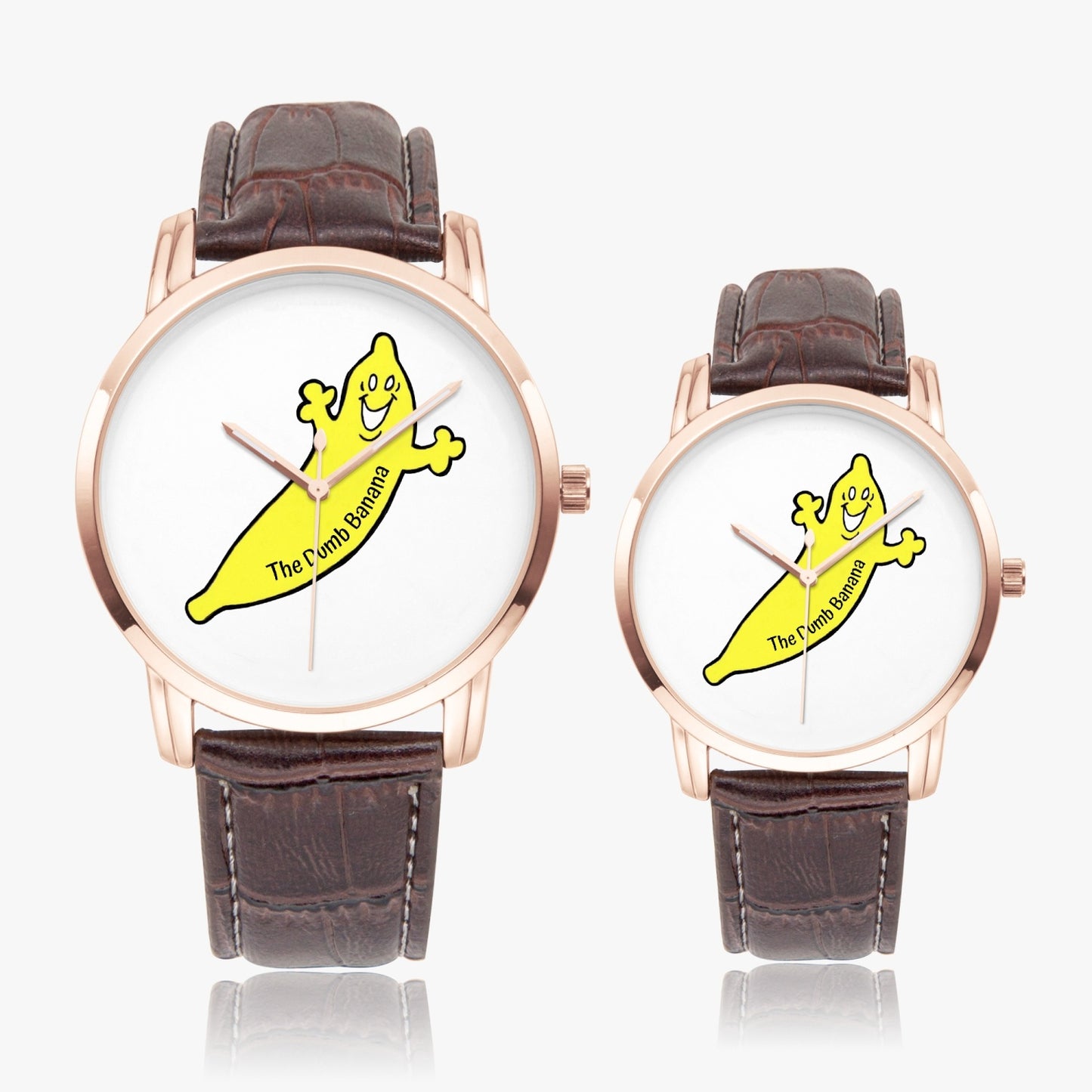 The Dumb Banana Unisex Instafamous Wide Type Quartz Watch with Leather Band