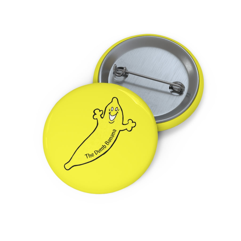 THE DUMB BANANA Pin Button in Yellow