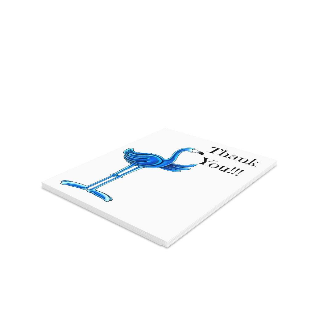 "THANK YOU" Greeting Card Set by Lu Lu The Blue Flamingo