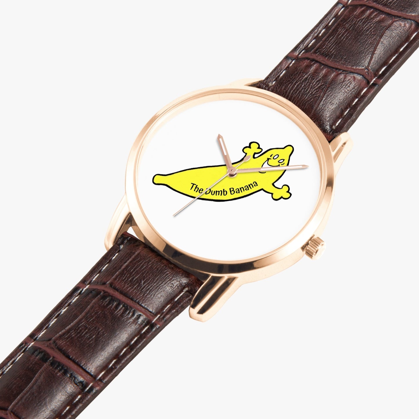 The Dumb Banana Unisex Instafamous Wide Type Quartz Watch with Leather Band