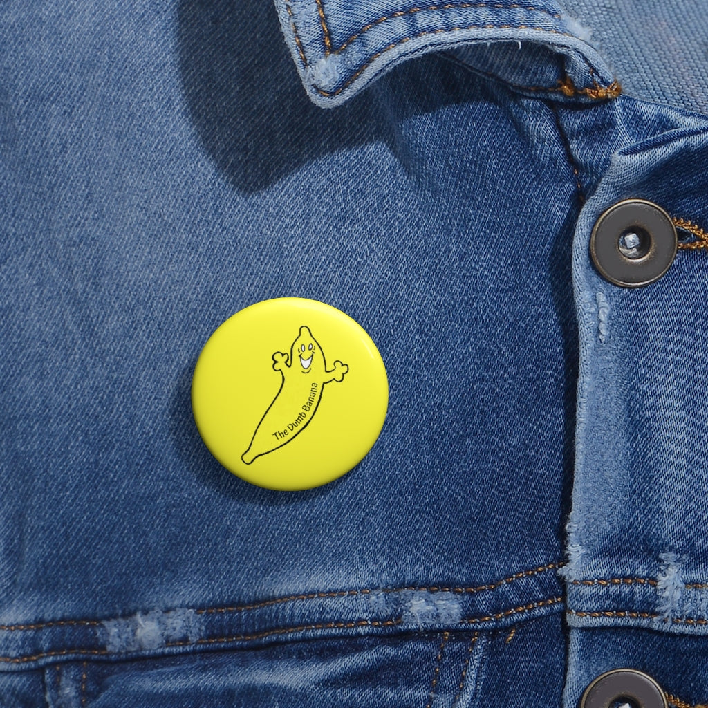 THE DUMB BANANA Pin Button in Yellow