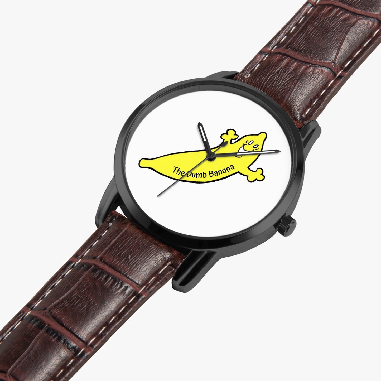 The Dumb Banana Unisex Instafamous Wide Type Quartz Watch with Leather Band