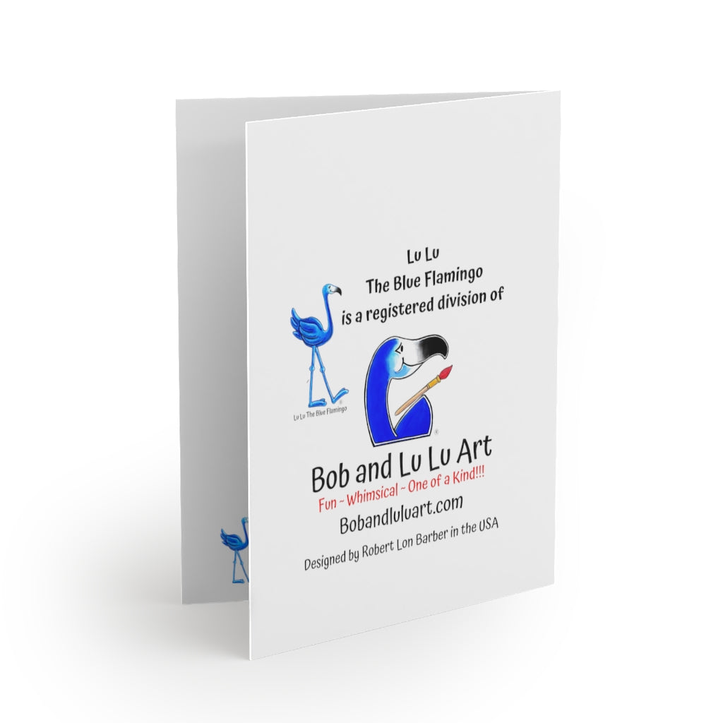 "LU LU IN ART" Greeting Card Set by Lu Lu The Blue Flamingo