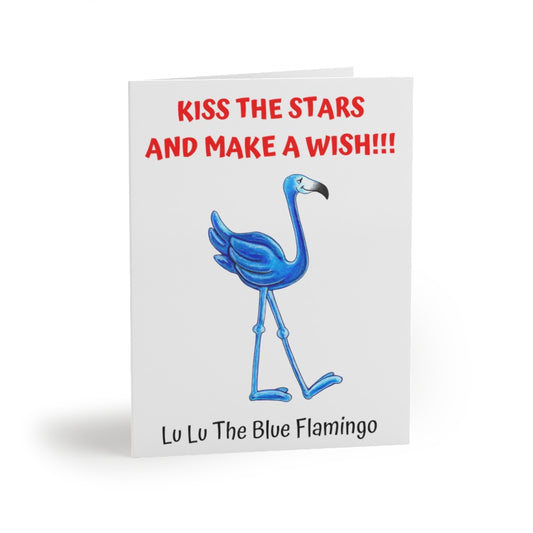 "KISS THE STARS AND MAKE A WISH" Greeting Card Set by Lu Lu The Blue Flamingo