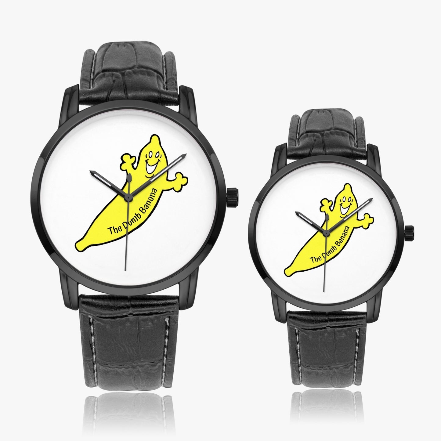 The Dumb Banana Unisex Instafamous Wide Type Quartz Watch with Leather Band