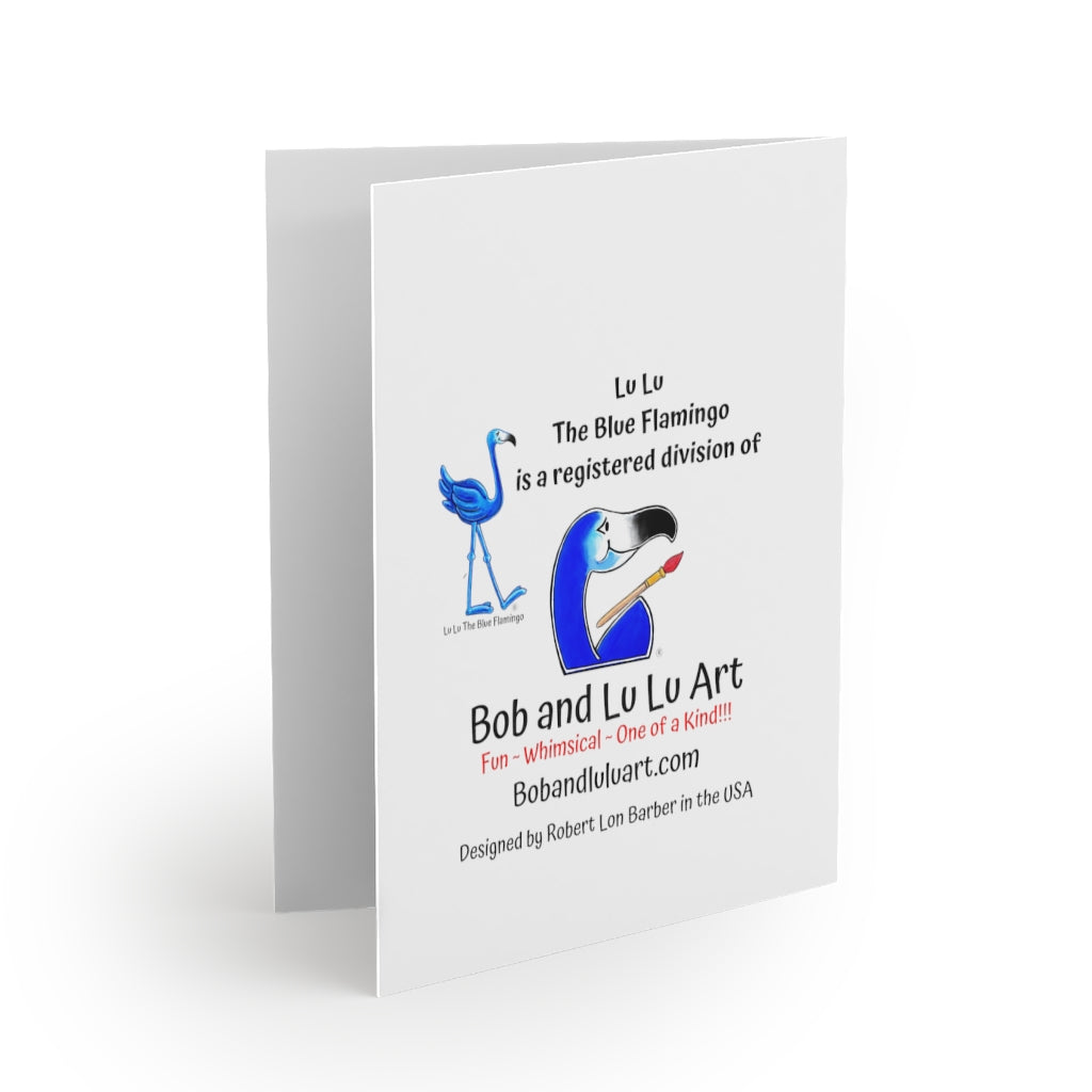 "THANK YOU" Greeting Card Set by Lu Lu The Blue Flamingo