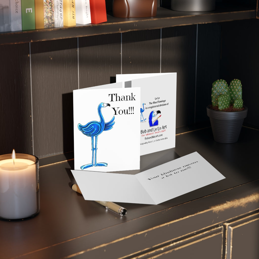 "THANK YOU" Greeting Card Set by Lu Lu The Blue Flamingo