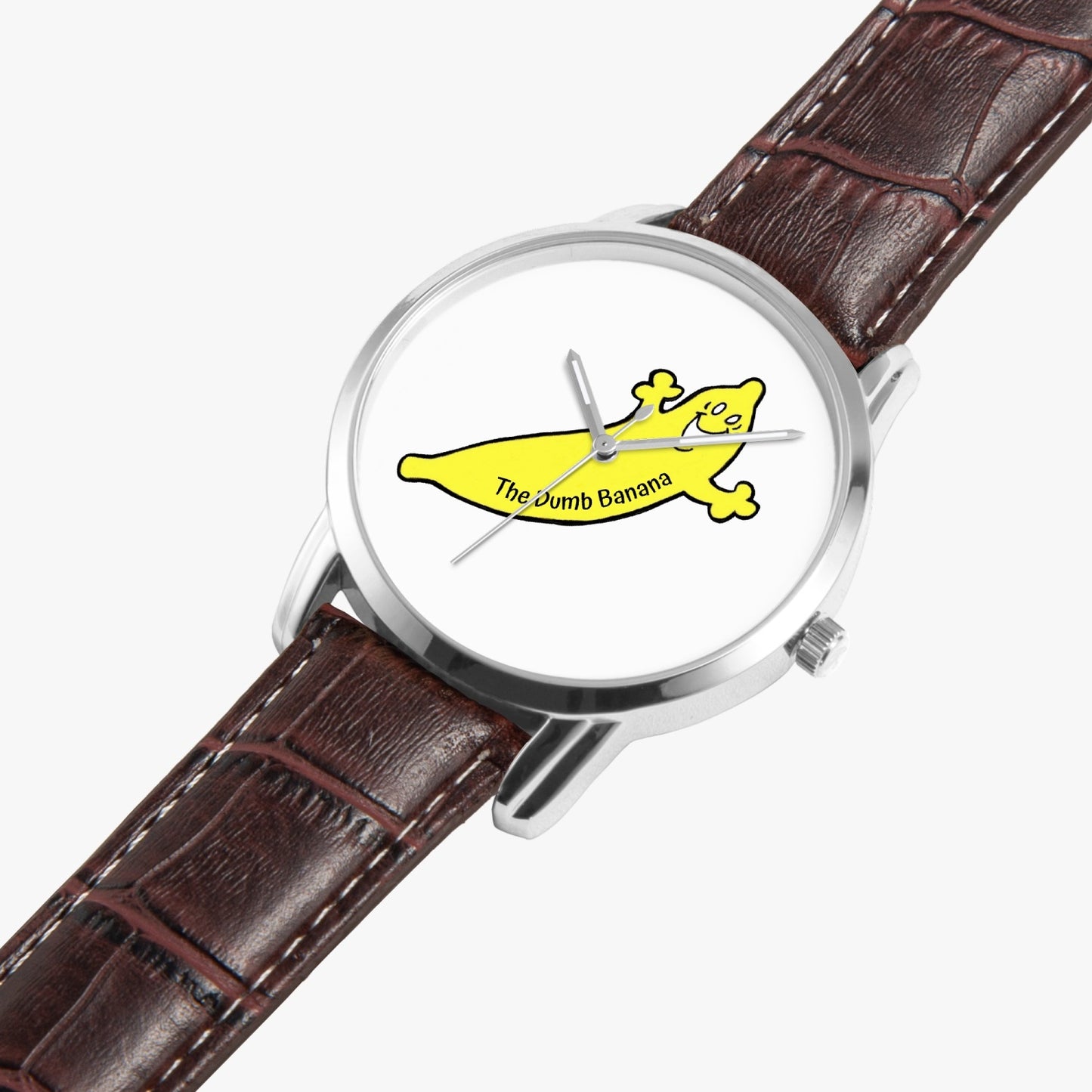 The Dumb Banana Unisex Instafamous Wide Type Quartz Watch with Leather Band